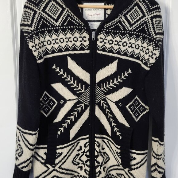 Roots Double Knit Wool Snowflake Sweater - Picture 2 of 5